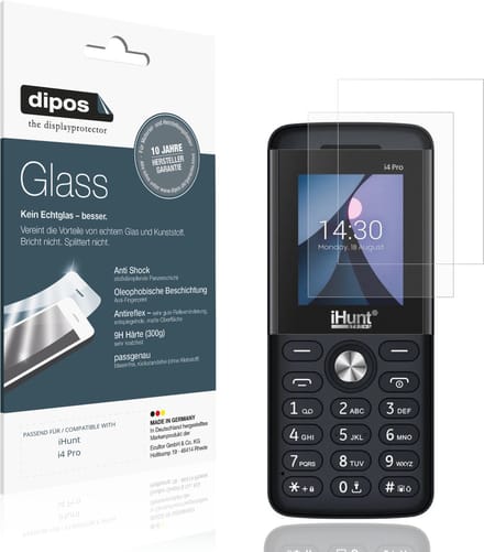dipos – 2x Matte Pantserfolie geschikt voor iHunt i4 Pro | 9H Screenprotector