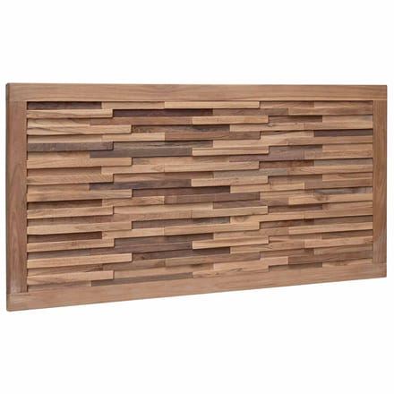 vidaXL - Bed - Hoofdbord - Naturel - Massief - Teakhout