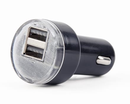 Gembird 2-poorts USB autolader, 2.1 A, zwart