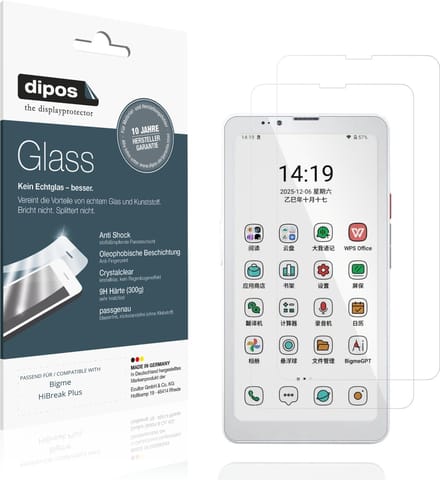 dipos – 2x Pantserfolie geschikt voor Bigme HiBreak Plus | 9H Screenprotector
