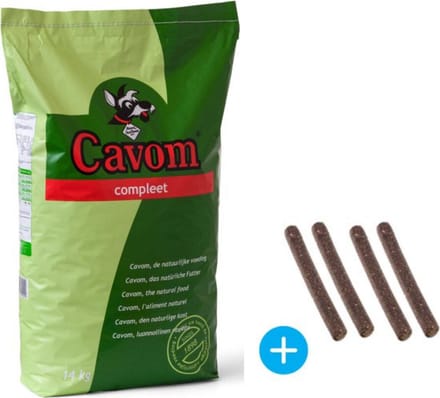 Cavom Compleet hondenbrokken geperst 14 kg + 4X gratis Frikandel