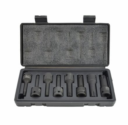 AWTools AW38782BL - Impact Dopsleutelset - Spline - 8-delig - Chroom-Molybdeen