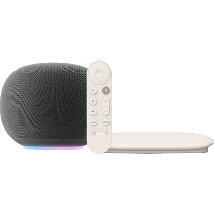Google Home Speaker Grijs + Google TV Streamer 4K
