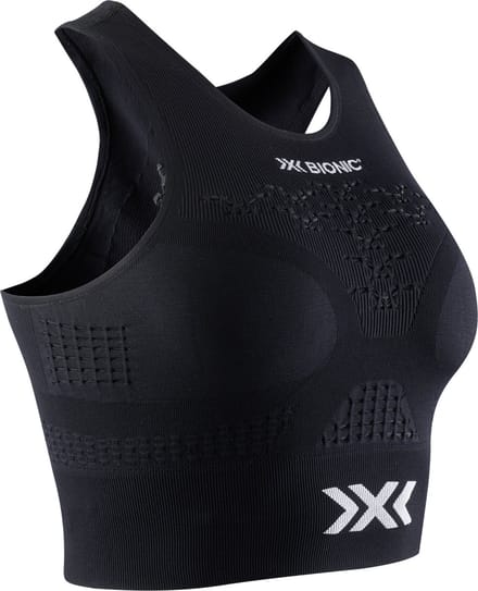 X-Bionic Energizer 4.0 Fitness Crop Top Dames Zwart/Wit - Maat XL