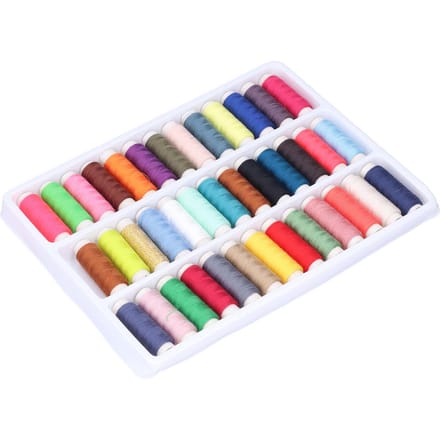39 stuks Naaigaren Set Verschillende Kleuren Polyester Garen Klosjes voor DIY Ambacht Naaien Breien white