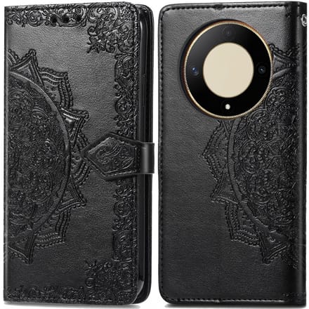 imoshion Hoesje - Geschikt voor Honor Magic 6 Lite - Mandala Bookcase - Zwart