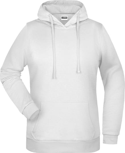 James And Nicholson Vrouwen/dames Basic Hoodie (Wit)