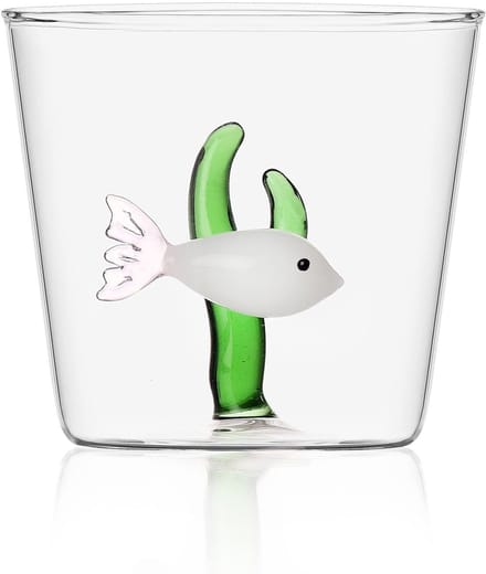 Ichendorf Milano - Waterglas White Fish Green Seaweed - Waterglazen