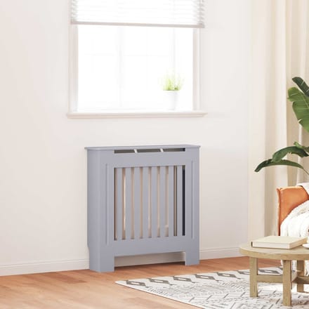 vidaXL Radiatorafdekking Grijs 78 x 19 x 81,5cm Bewerkt hout