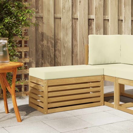 vidaXL - Buitenstoel - Bank - Massief - Acacia - Hout - Wit