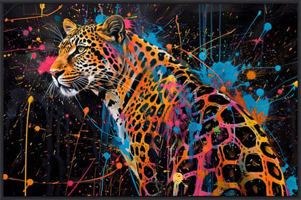 HomeBound by KY | Schilderij high gloss 'Panter' | wandpaneel