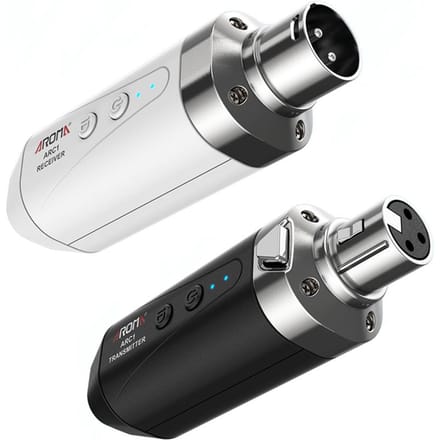 AROMA ARC1 Microfoon Draadloos Transmissiesysteem (Zender & Ontvanger) 4 Kanalen Max. 35m white