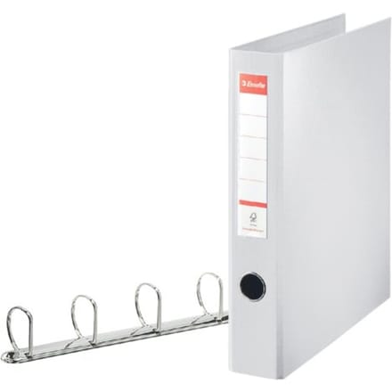 Esselte Vivida Standaard Ringband A4 - 4-rings D-mech 40mm - Rugbreedte van 62mm - Wit