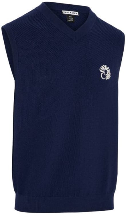 Callaway Mixed Texture Vest Navy