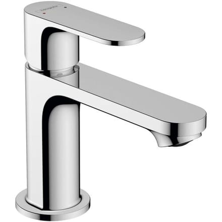 Hansgrohe Rebris S wastafelkraan - model 80 - opbouw - laag - eengreeps - met trekwaste - chroom