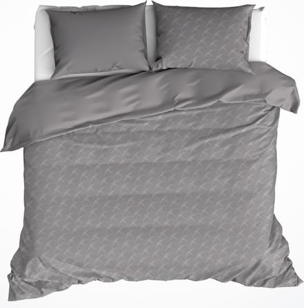 De Witte Lietaer Dekbedovertrek Birds Grey - Lits Jumeaux - 240 x 220 cm - Flanel