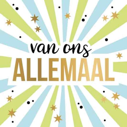 Wenskaart Daisy XL - Van Ons Allemaal - met Envelop