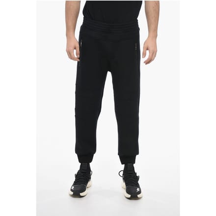 Neopreen Skinny Fit Biker Joggingbroek in Zwart