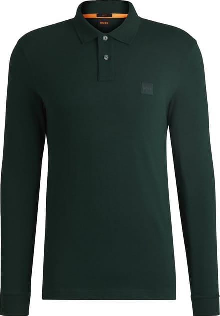 BOSS Passerby Polo Donkergroen - Maat 4XL - Heren - Longsleeve polo