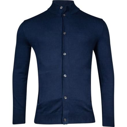 Baileys Vest Pima Cotton Buttons Single Knit Dark Blue / male