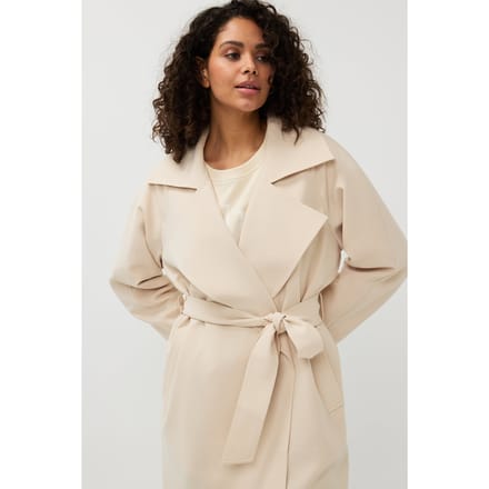 EsQualo Coat Long Basic Sand Taglia: 40 | Trench Outlet | Donna | Marrone