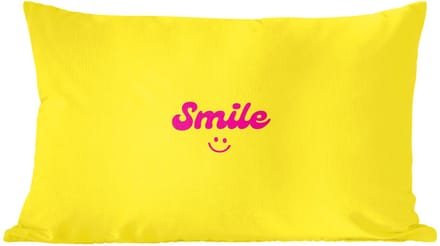 Sierkussens - Kussentjes Woonkamer - 60x40 cm - Smile - Geel - Roze