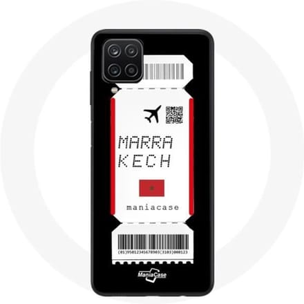 Coque Samsung Galaxy A12 Billet d'avion marrakech