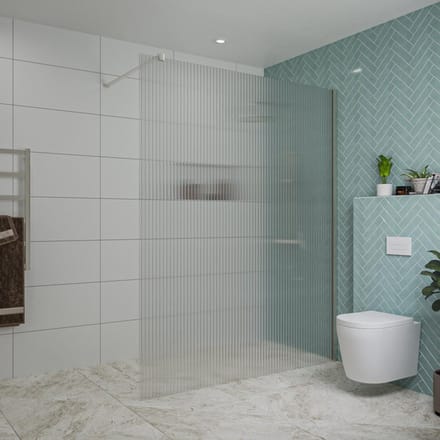 FugaFlow Eccelente Vetro inloopdouche badkamer - 160x200cm - ribbelglas - wandarm - geborsteld RVS