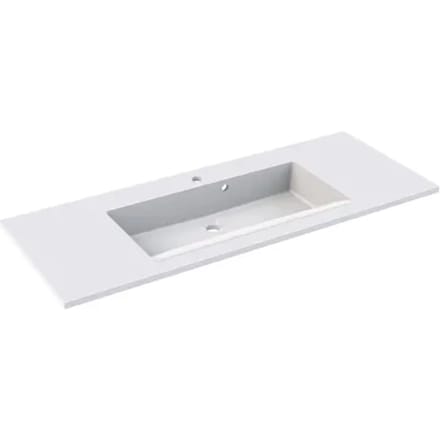 Allibert Enkele Wastafel Slide - Polybeton - Glanzend - Wit - 100,2cm