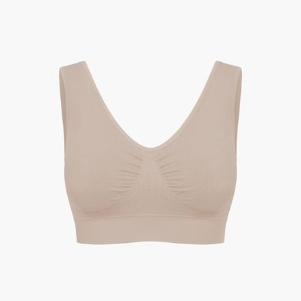 cfab - Comfortabele bh - Beige - L - BH Zonder Beugel Voorgevormd - Ondergoed - Naadlos