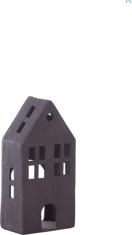 Ornament 14x9x30 cm CROMANE bruin - Amsterdams huisje