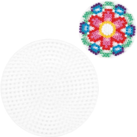 Hama - Strijkkralen Grondplaat - Rond Medium Wit