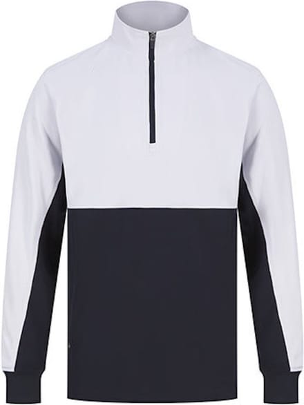 Adults 1/4 Zip Tracksuit Top met rits Navy/White - XXL