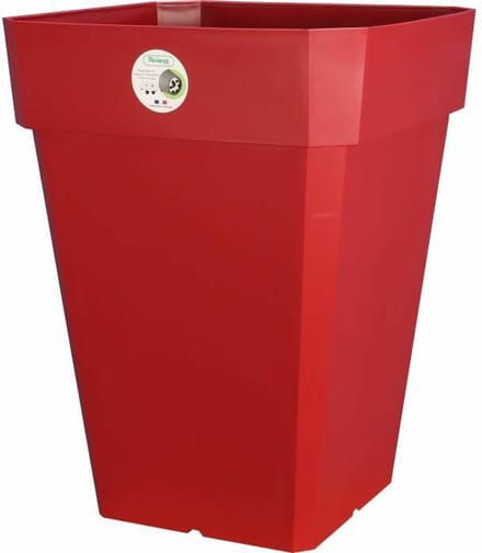 RIVIERA Soleilla Bloempot - Vierkant - 40 x 40 cm - Rood