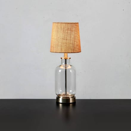 Markslöjd Tafellamp Costero, transparant/naturel, 43 cm