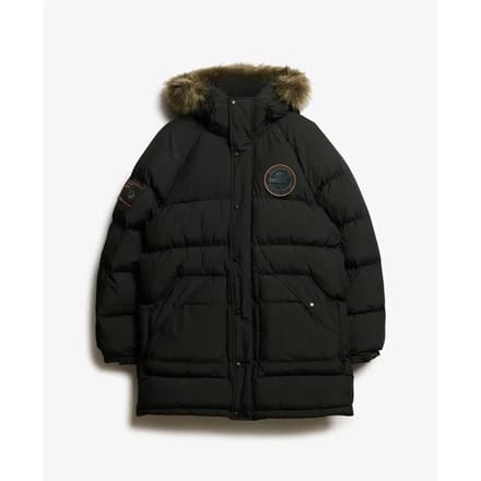 Superdry - Lange gewatteerde Everest parka - Heren - Gewatteerde jassen