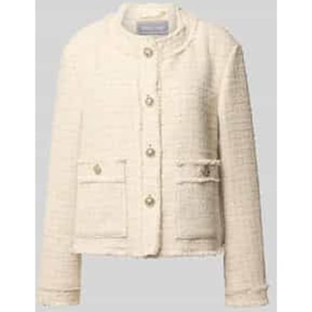 Blazer in bouclélook met knoopsluiting