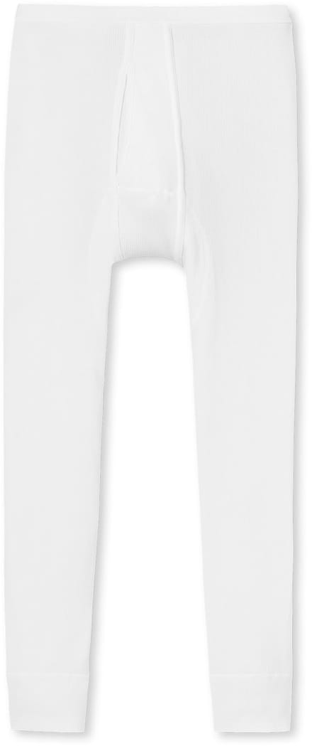 SCHIESSER Original Doppelripp lange onderbroek (1-pack) - heren onderbroek 3/4-lengte met opening wit