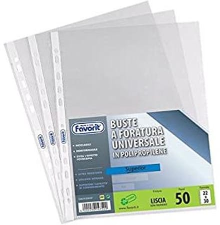 Favorit Punced Pockets Open on Two Sides sheet protector A4 Polypropyleen (PP) 50 stuk(s)