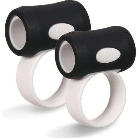 2 stuks Drumstick Control Clip Vinger Ring Hulp Drumsticks Grips Anti Slip Drumsticks Accessoires voor Drummer Beginner 5 wit/zwart