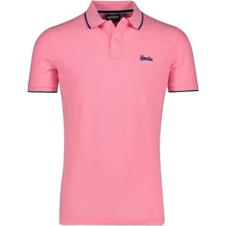 Superdry PoOrange Label Side Pique Heren Poloshirt - Maat S