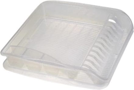 Afdruiprek+plateau 39x39x8 Pierre Transparant Keeeper 10586