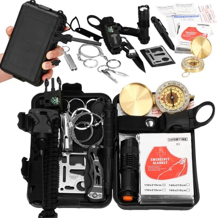 Springos Survival kit – Gereedschap – Noodpakket – 19in1 - Multicolor
