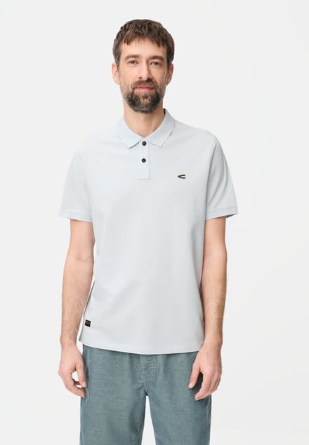 camel active Poloshirt met drukknopen - Maat - Hemelsblauwmenswear-S