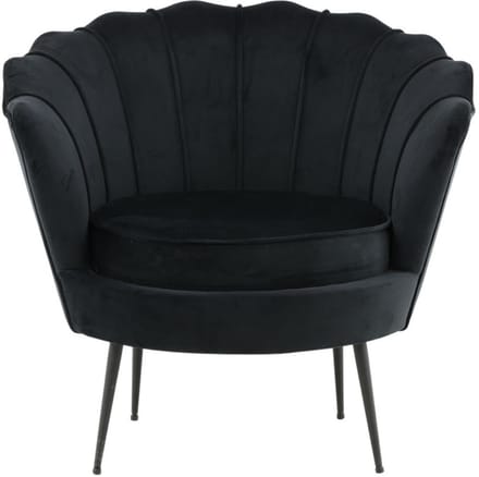 Nice fauteuil velours zwart.