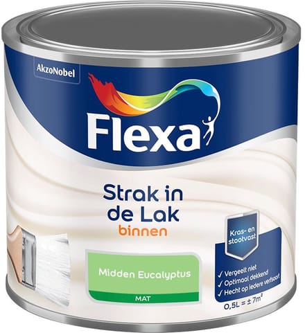 Flexa - Strak In De Lak Binnenlak Mat - Midden Eucalyptus - Mengverf - 500 Ml