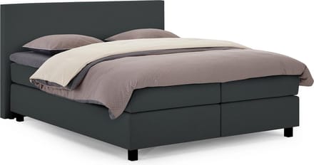 Karlsson Autentik Tunn complete boxspring met pocketvering matras - 180x200 cm - Antraciet