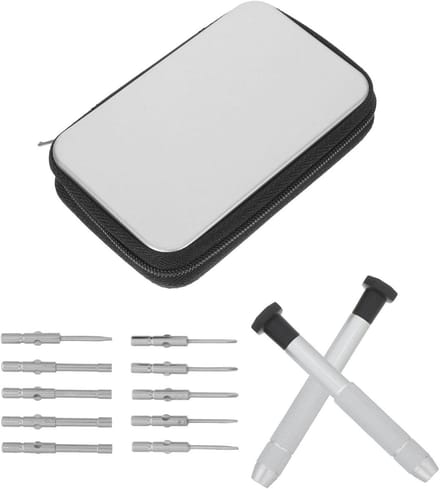 Precisie Schroevendraaierset - Mini Schroevendraaier Set - Brillen Repareren - Compact Lichtgewicht - 8.7 cm - Zilver