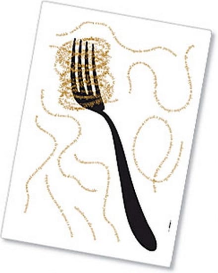 Komar - Muursticker - Pasta - Zelfklevend - Muurdecoratie - Stickers - 50 x 70 cm