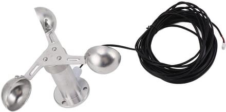 Dailygoods- Anemometer Aluminiumlegering - Windsnelheidssensor - Weermonitoring - Nauwkeurige Metingen - Lichtgewicht - 8 Meter Kabel